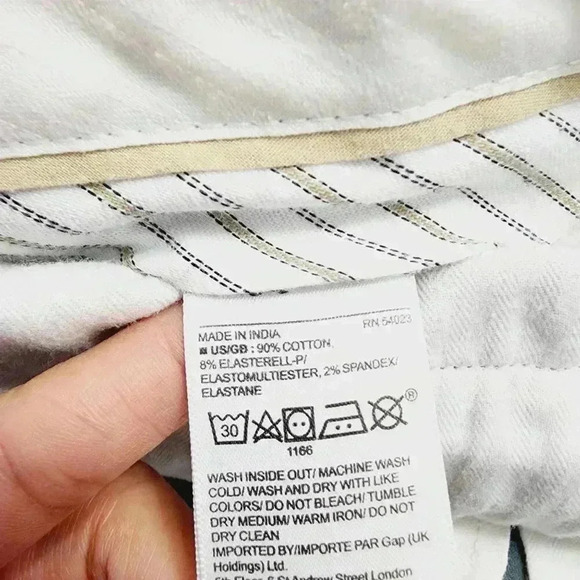 Banana Republic Mens Fulton Chino Pants 35X32 Green Cotton & Spandex - Picture 5 of 7